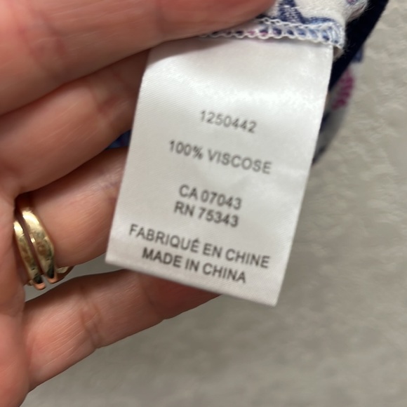 Joie Floral Crop Top Blouse XS button Tie Front - Picture 5 of 6